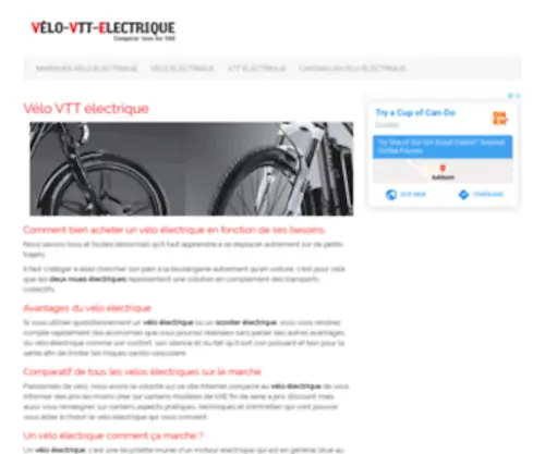 Velo-VTT-Electrique.com(Vélo électrique) Screenshot