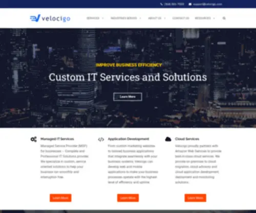 Velocigo.com(Customized IT Solutions) Screenshot