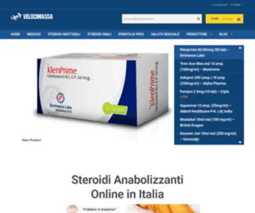 Velocimassa.it(Comprare steroidi anabolizzanti online in Italia) Screenshot