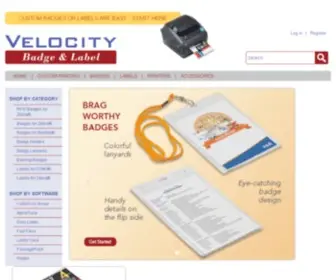 Velocitylabels.com(Custom Event Badges) Screenshot