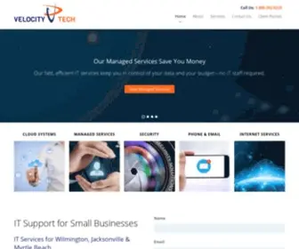 Velocitytech.com(IT Services & Support for Small Businesses) Screenshot