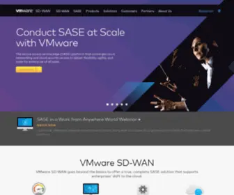 Velocloud.com(VMware secure access service edge (SASE)) Screenshot