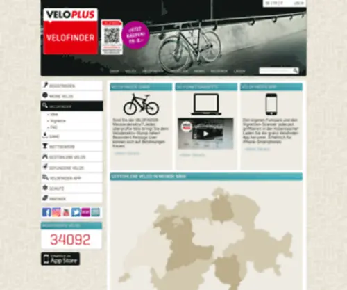 Velofinder.ch(Gestohlene Velos schnell wiederfinden) Screenshot