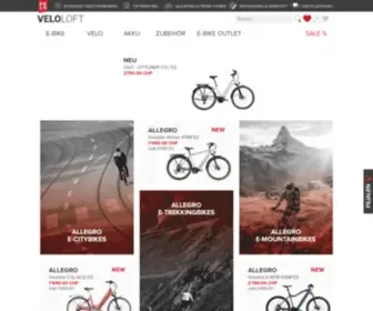 Veloloft.ch(Online Shop für E) Screenshot