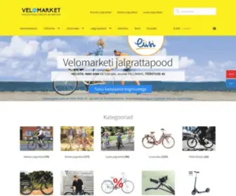 Velomarket.ee(Jalgrattad, lisavarustus ja trenažöörid) Screenshot