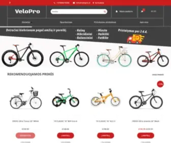 Velopro.lt(Dviračių el. parduotuvė su prienamomis kainomis) Screenshot