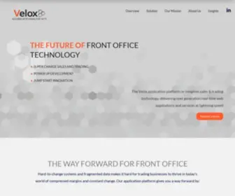 Veloxfintech.com(The Velox application platform re) Screenshot