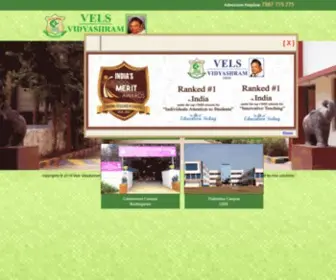 Velsvidyashram.com(Dr Isari K Ganesh Chairman) Screenshot