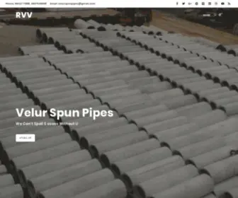 Velurspunpipes.com(Velur Spun Pipes) Screenshot