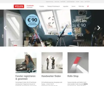 Velux.at(Dachfenster-Hersteller VELUX) Screenshot