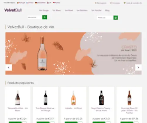Velvetbull.fr(VelvetBull Boutique de Vin) Screenshot