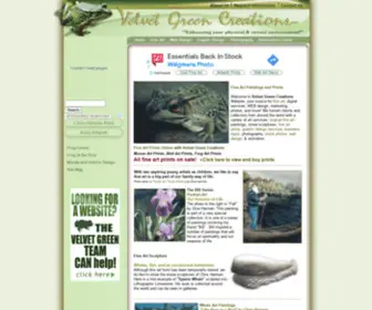 Velvetgreencreations.com(Fine Art Services of Velvet Green Creations Art and Web Design) Screenshot