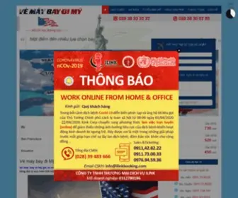 Vemaybaydimy.biz.vn(Vé máy bay đi Mỹ giá rẻ chỉ từ 400 USD) Screenshot