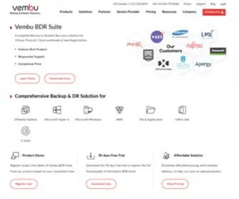 Vembu.com(Simplifying Data Protection for Virtual & Physical Data Centers) Screenshot