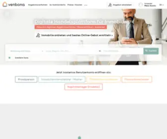 Venbona.de(Digitale Handelsplattform für Immobilien) Screenshot