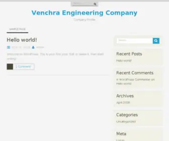 Venchra.com(Venchra Engineering Company) Screenshot