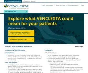 Venclextahcp.com(VENCLEXTA® (venetoclax) AML & CLL/SLL Treatment) Screenshot