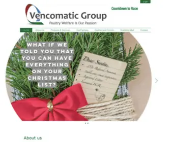 Vencomatic.co.uk(We offer a complete range of products for the modern poultry farmer) Screenshot