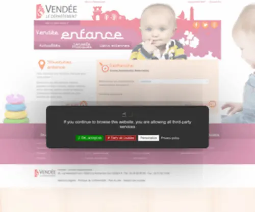 Vendee-Enfance.fr(Vendee Enfance) Screenshot