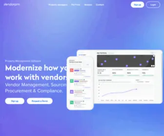 Vendorpm.com(Vendor Management & Procurement) Screenshot