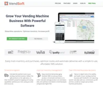 Vendsoft.com(Vending Machine Route Management Software) Screenshot