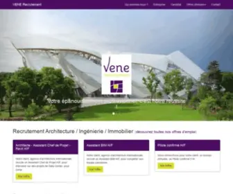 Vene.fr(VENE Recrutement des acteurs de la construction) Screenshot