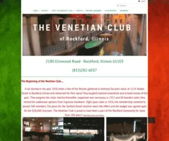 Venetianclubofrockford.com(Home-Venetian Club and Banquet Hall) Screenshot