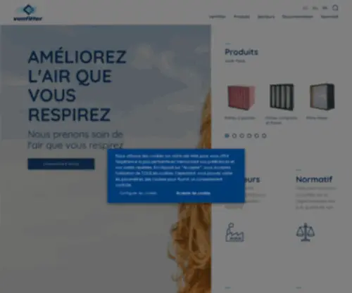 Venfilter.fr(Home) Screenshot