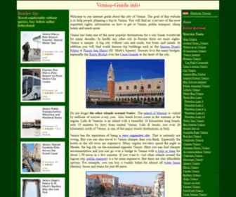 Venice-Guide.info(A guide about Venice and the surrounding area) Screenshot