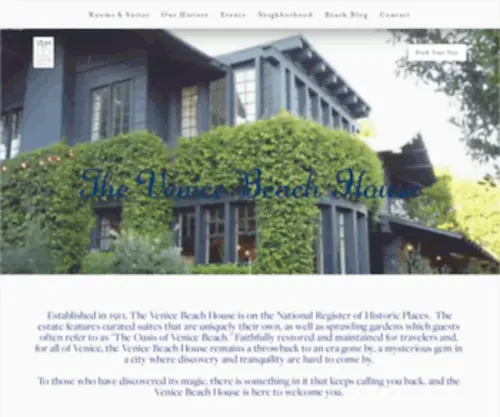 Venicebeachhouse.com(The Venice Beach House) Screenshot