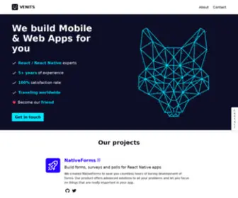 Venits.com(React) Screenshot