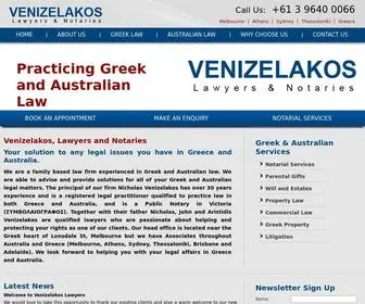 Venizelakos.com(Greek Law Firm) Screenshot