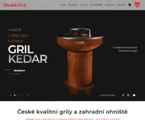 Venkovni-Ohniste.cz(Přenosné ohniště a zahradní gril) Screenshot