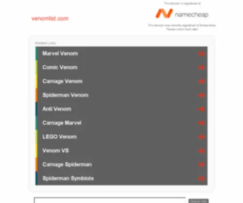 Venomlist.com(The Venom List) Screenshot