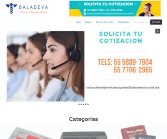 Ventaequipomedicoenmexico.com.mx(Baladeva) Screenshot