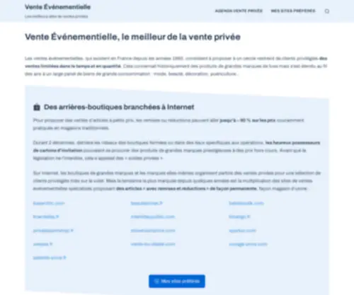 Vente-Evenementielle.com(Vente) Screenshot