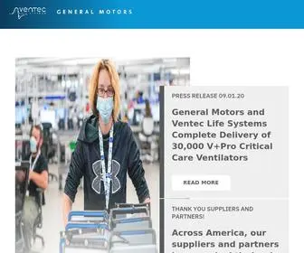 VentecGm.com(Ventec Life Systems & GM) Screenshot