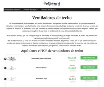 Ventiladoresdetecho.com.es(Ventiladores de techo) Screenshot