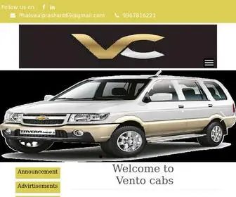 Ventocabs.co.in(Vento cabs) Screenshot