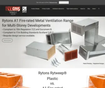 Vents.co.uk(Rytons Building Products) Screenshot