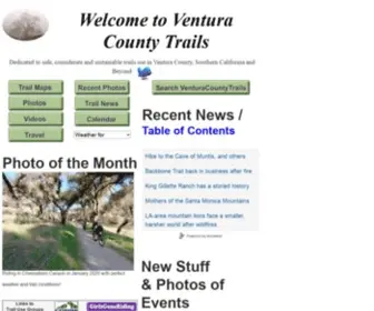Venturacountytrails.org(Ventura County Trails) Screenshot