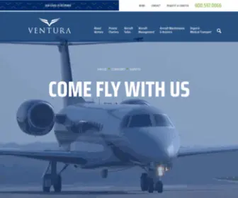 Venturajet.com(Ventura Air Services Private Jet Services & Charter Flights) Screenshot