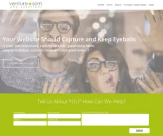 Venturesom.com(Creative solutions for lifestyle companies) Screenshot