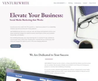 Venturewrite.com(Social Media Marketing Agency) Screenshot