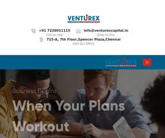 Venturexcapital.in(Venturex Capital) Screenshot