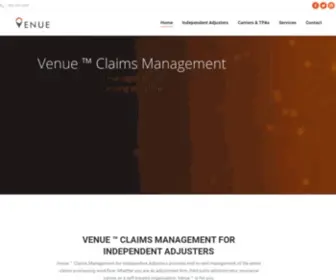 Venueclaims.com(By KLJ Solutions) Screenshot