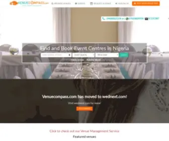 Venuecompass.com(Event centres) Screenshot