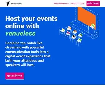 Venueless.org(Online event hosting) Screenshot