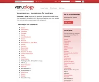 Venuology.com(Musicians review venues) Screenshot