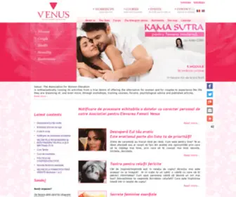 Venus.org.ro(Site-ul asociatiei pentru elevarea femeii) Screenshot